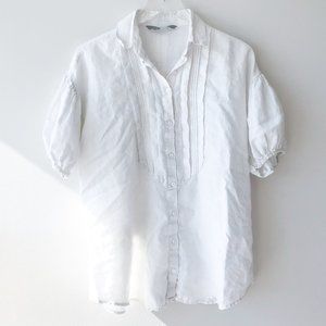 ZARA 100% Linen Shirt Dress - Bohemian Style